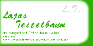 lajos teitelbaum business card